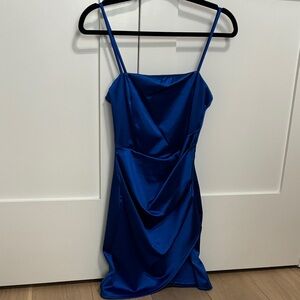 Windsor Royal Blue Satin Mini Dress
